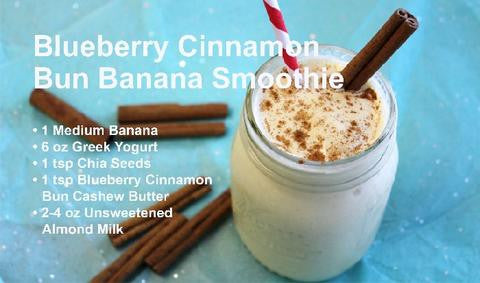 Blueberry Cinnamon Bun Banana Smoothie