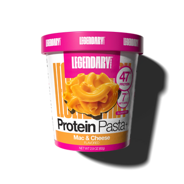 Cup of Legendary Foods Protein Pasta+ Mac & Cheese Flavored