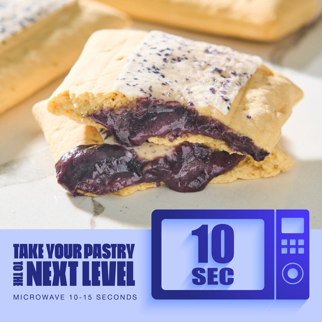 how to warm up your blueberry protein pastry