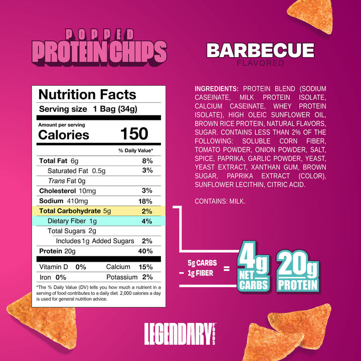 barbecue popped chips nutrition facts
