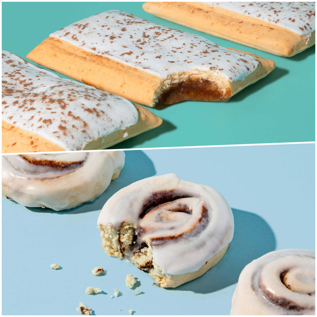 high protein cinnamon bundle - brown sugar cinnamon pastry and cinnamon sweet roll