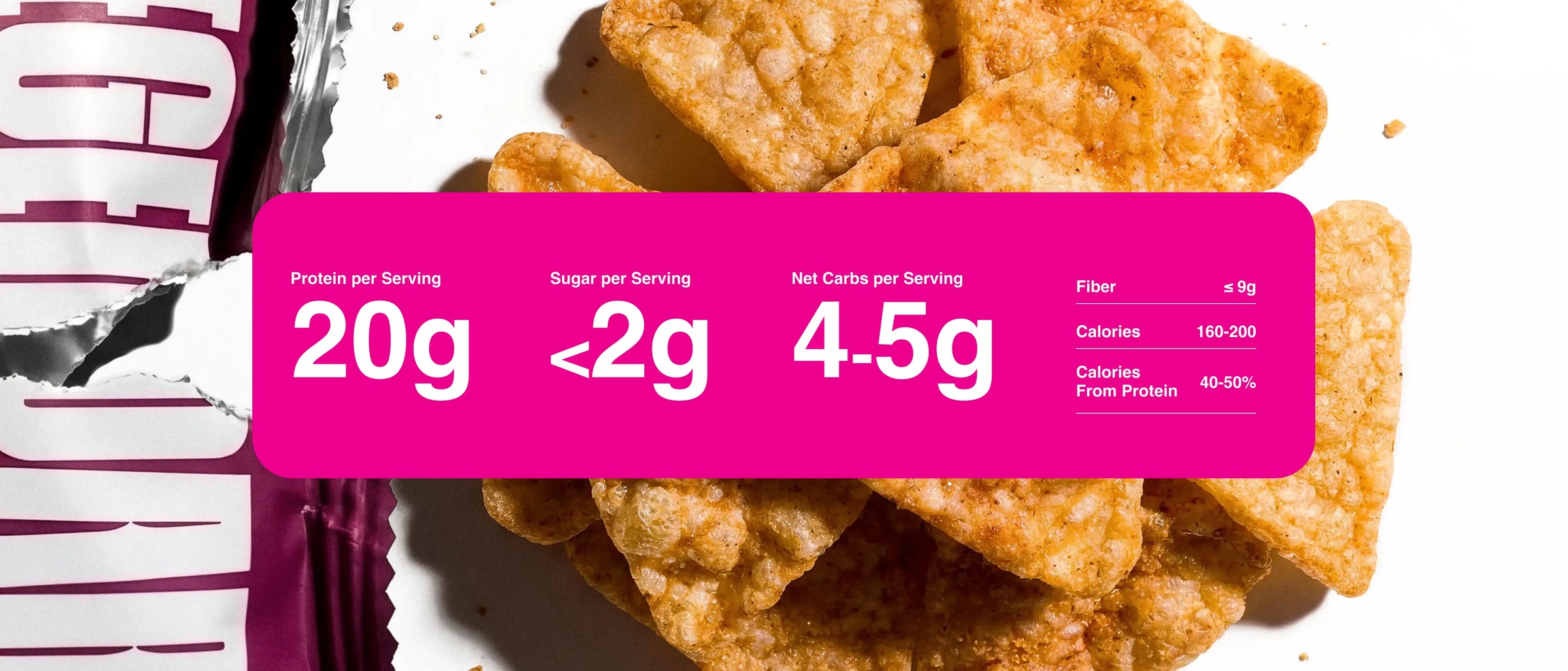Zoomed in product photography with nutrition ranges for the Legendary Icons bundle