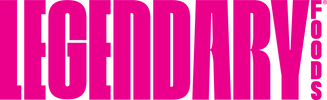 Magenta Legendary Foods logo on a transparent background