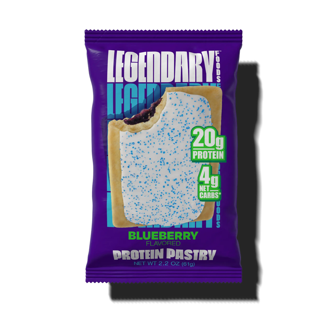 Package of blueberry protein pastry