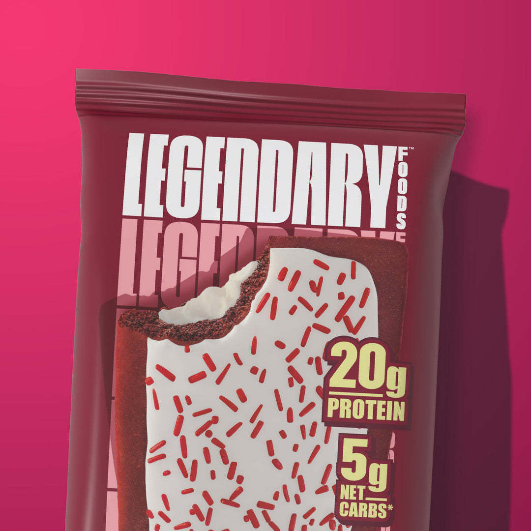 red velvet protein pastry with 20 grams of protein