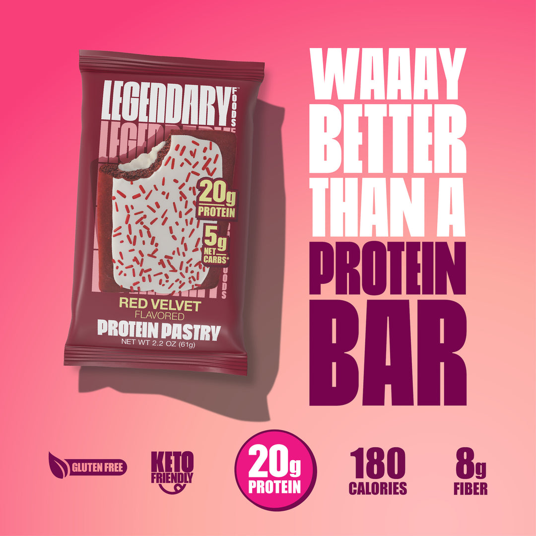 red velvet protein pop tart vs protein bar