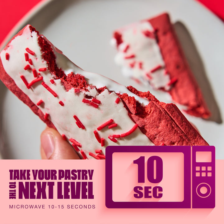 how to warm up your red velvet protein pastry