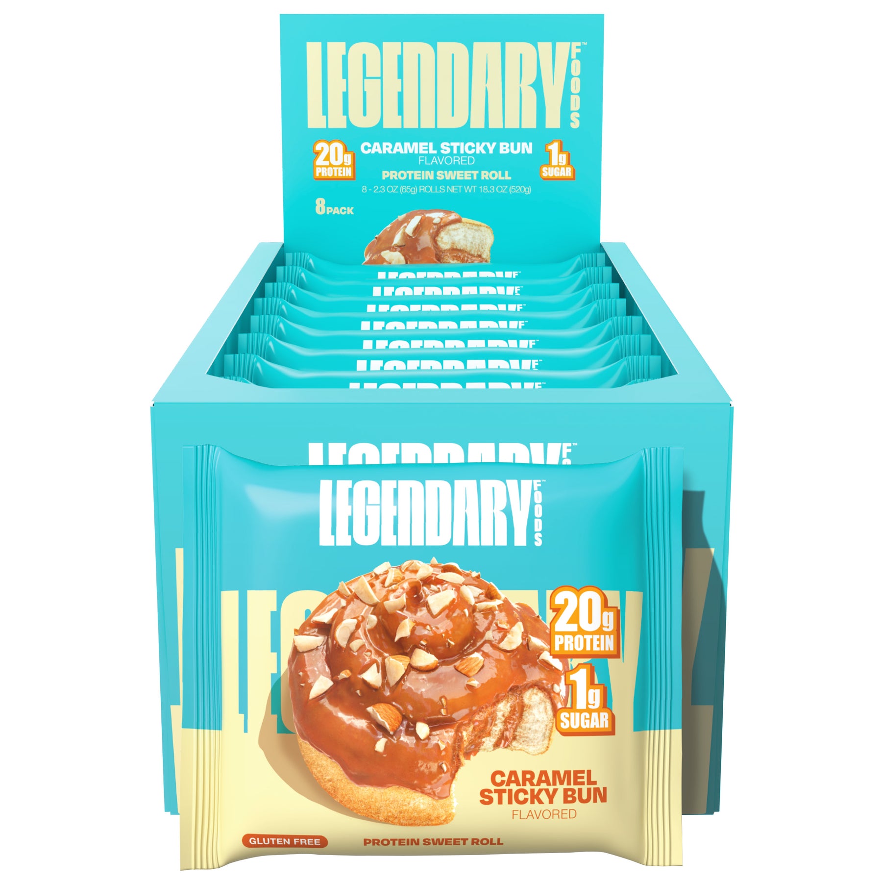 Caramel Sticky Bun Protein Sweet Roll Legendary Foods